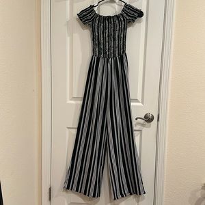 Black & White striped jumpsuit